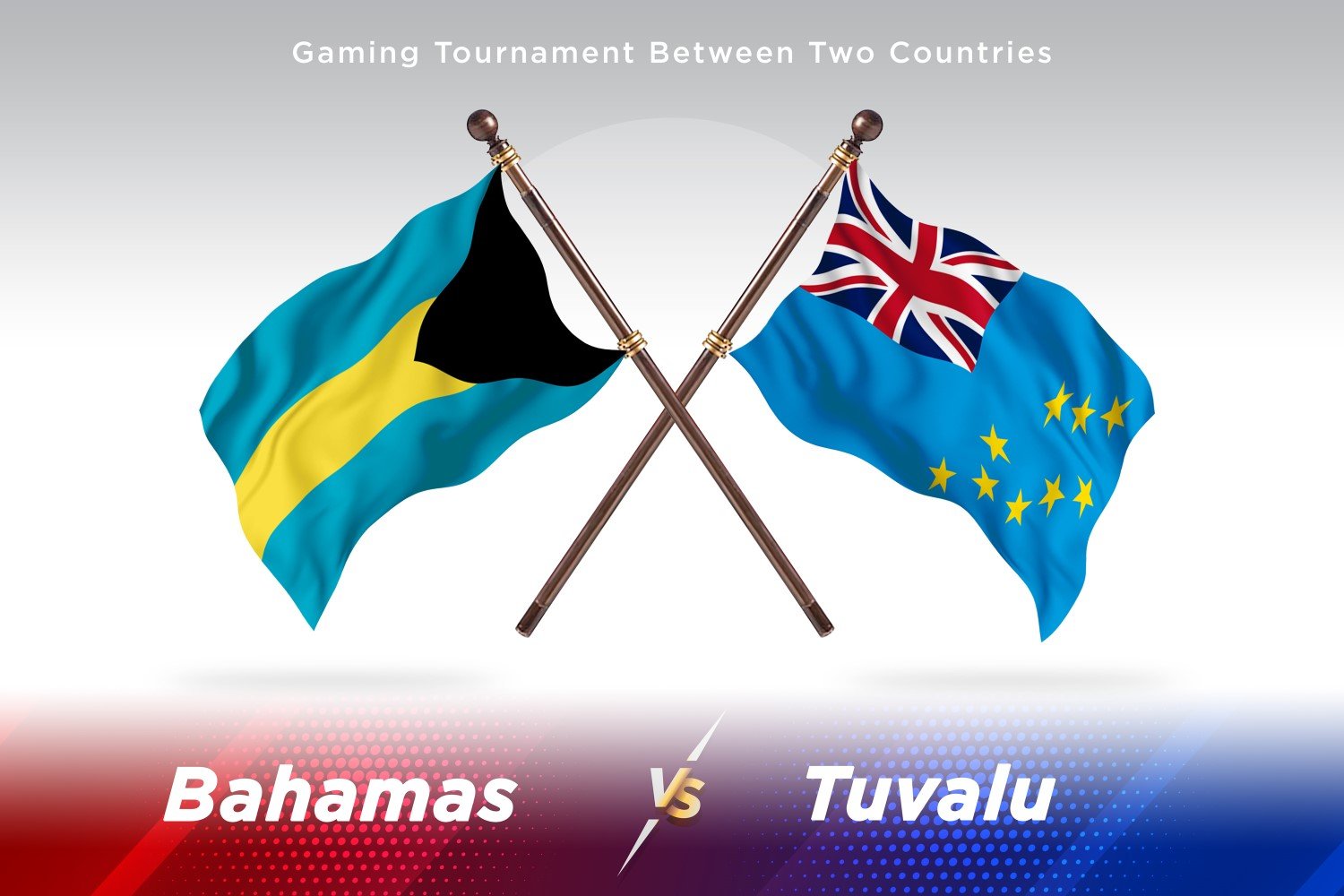 Bahamas versus Tuvalu Two Flags