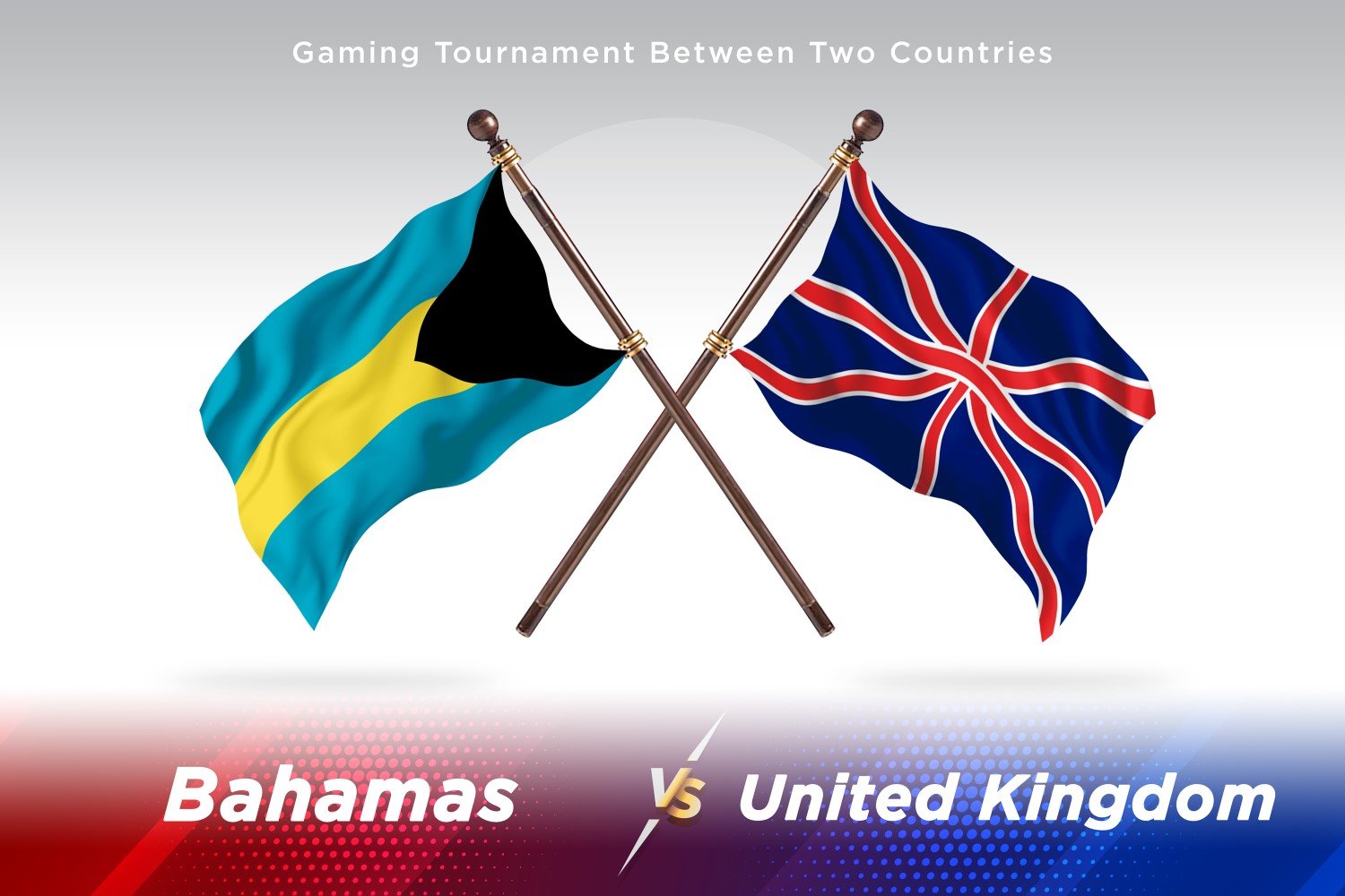 Bahamas versus united kingdom Two Flags