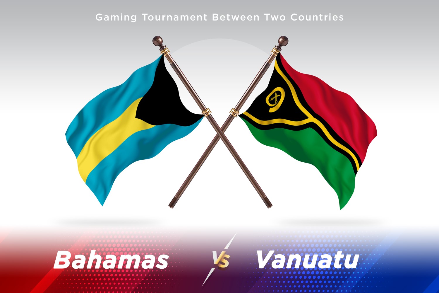 Bahamas versus Vanuatu Two Flags