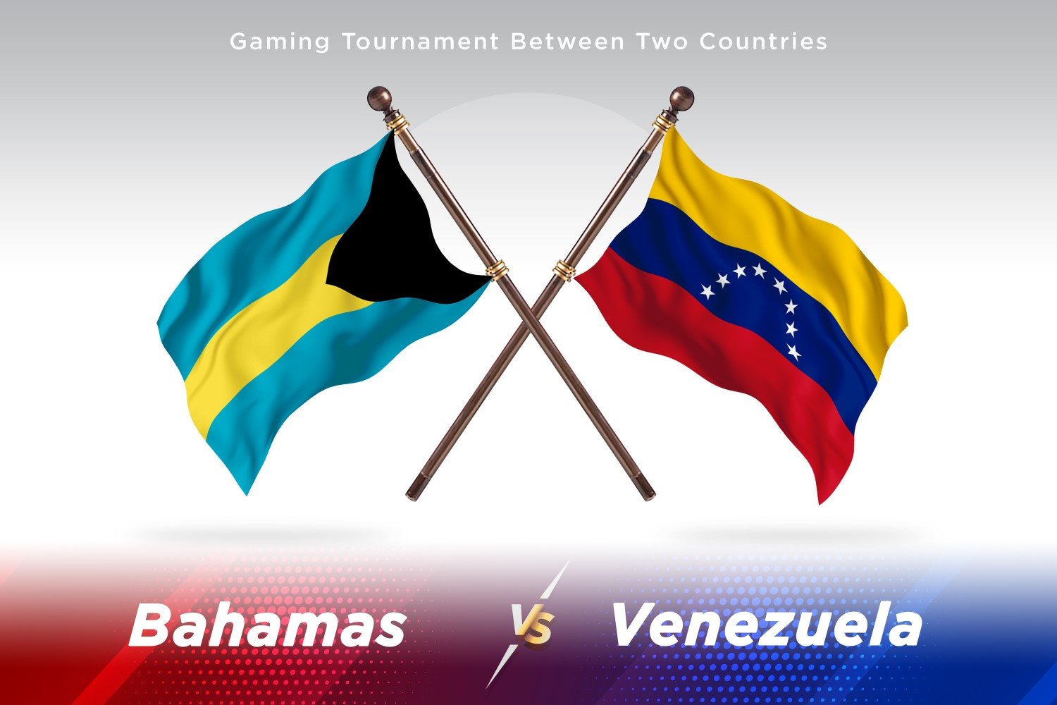 Bahamas versus Venezuela Two Flags