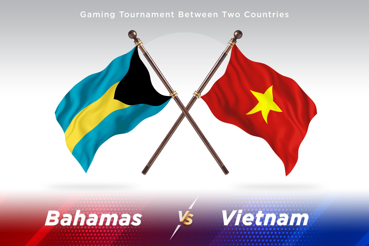 Bahamas versus Vietnam Two Flags