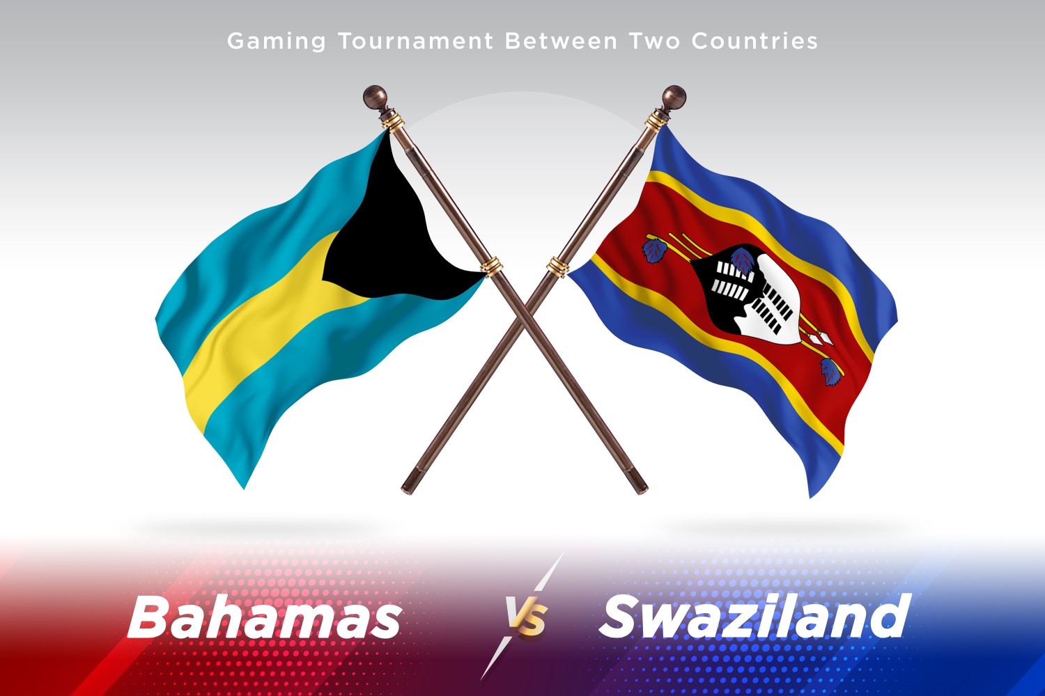 Bahamas versus Swaziland Two Flags