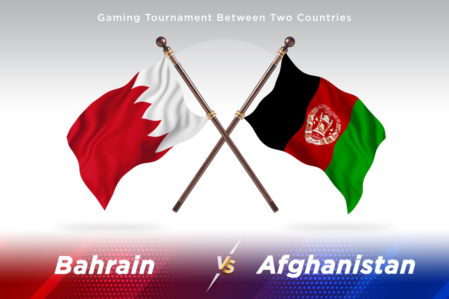 Bahrain versus Afghanistan Two Flags