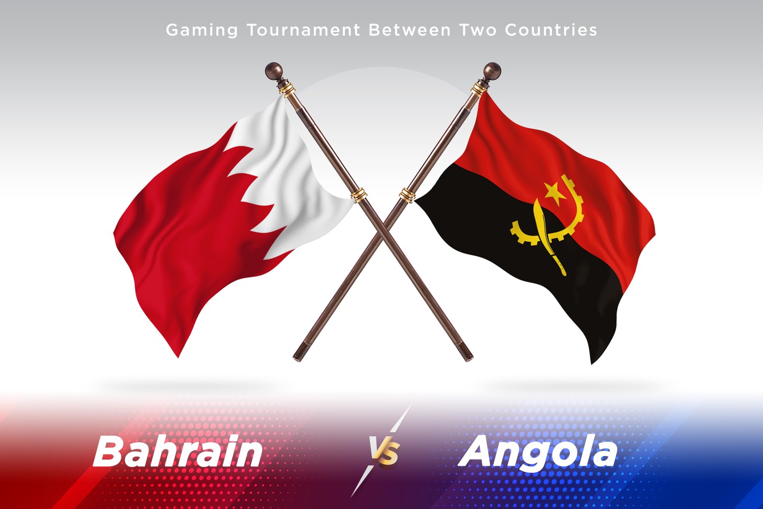 Bahrain versus Angola Two Flags