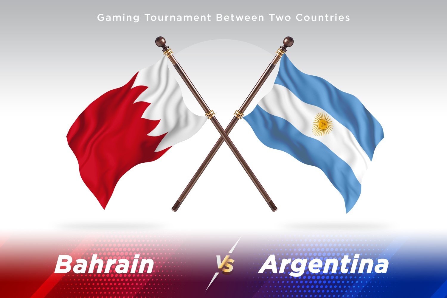 Bahrain versus Argentina Two Flags