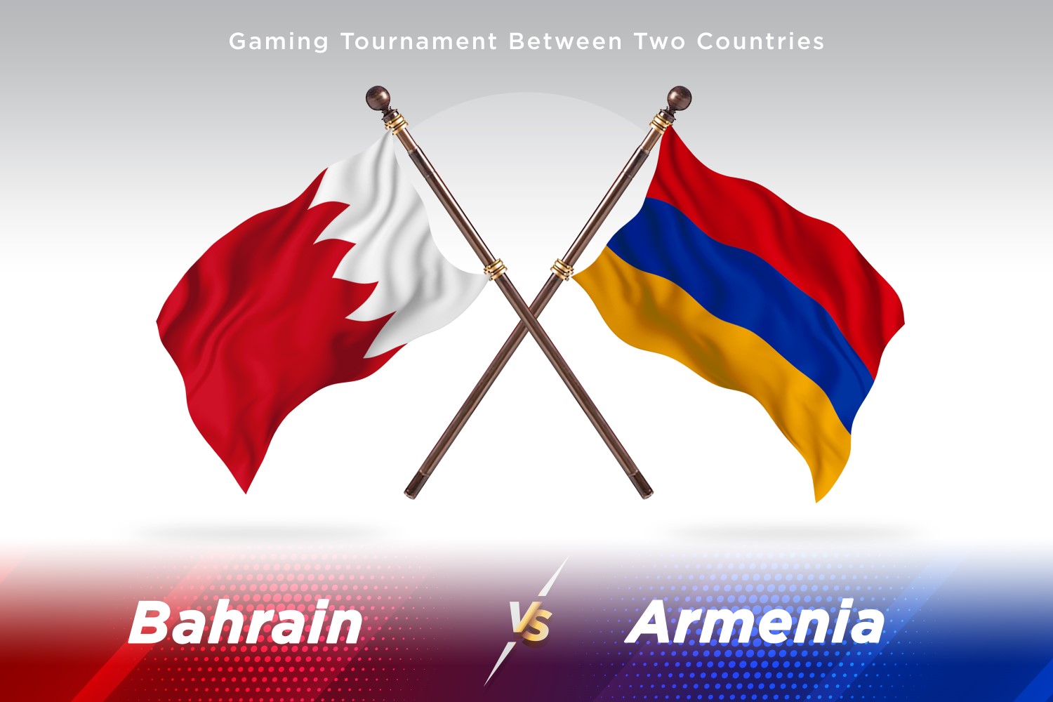 Bahrain versus Armenia Two Flags