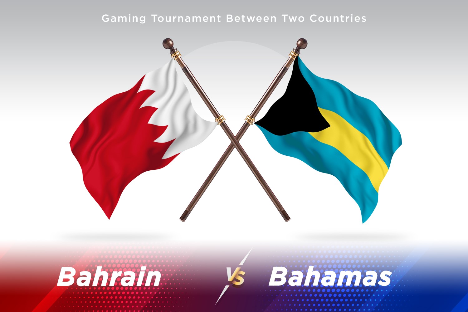 Bahrain versus Bahamas Two Flags