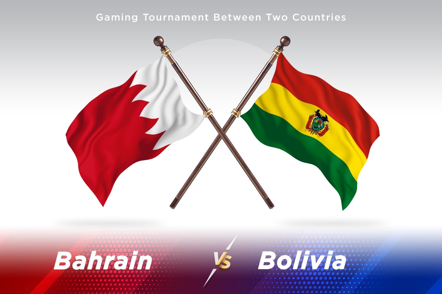 Bahrain versus Bolivia Two Flags