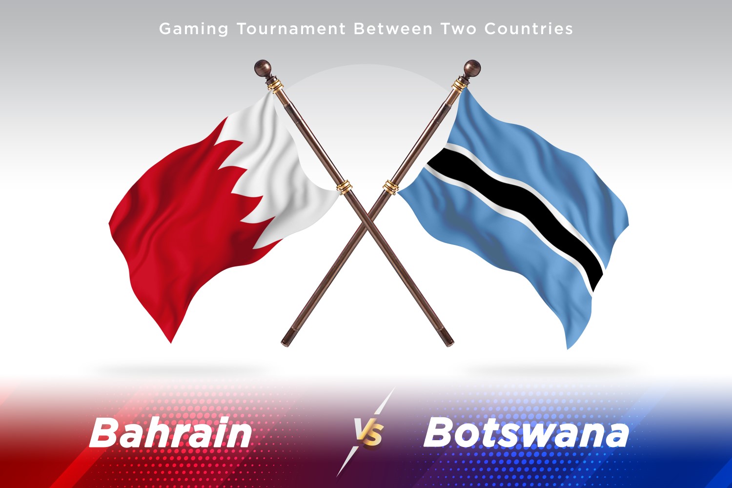 Bahrain versus Botswana Two Flags