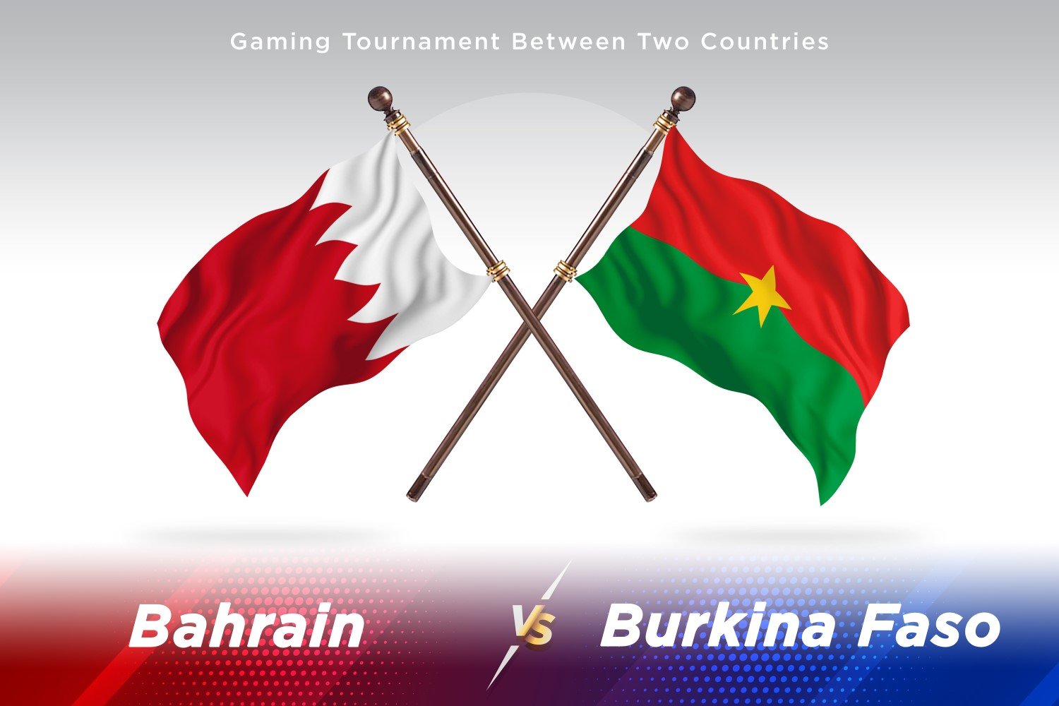 Bahrain versus Burkina Faso Two Flags