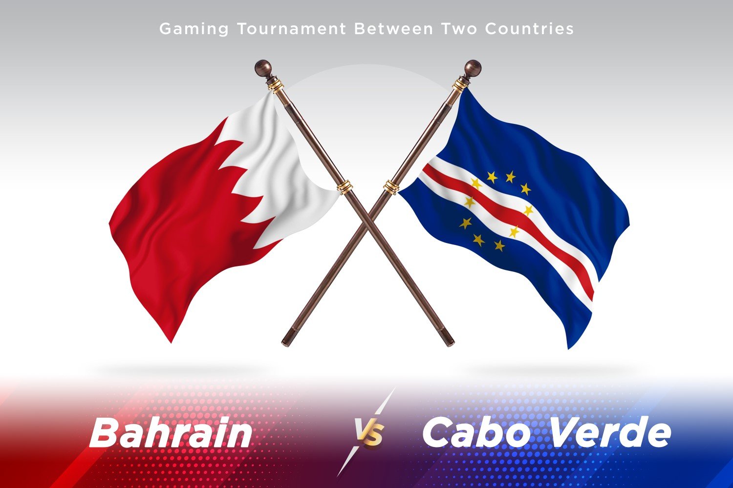 Bahrain versus Cabo Verde Two Flags