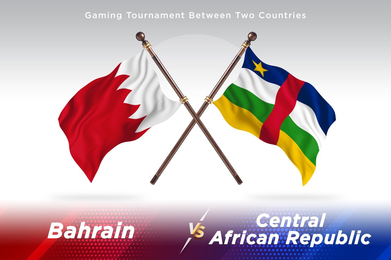 Bahrain versus central African republic Two Flags