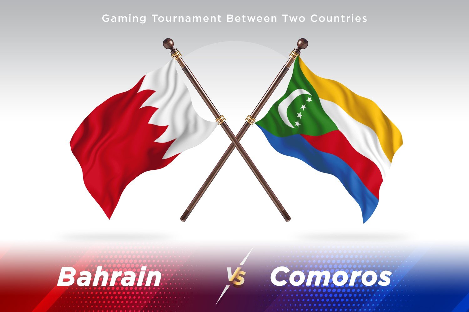 Bahrain versus Comoros Two Flags