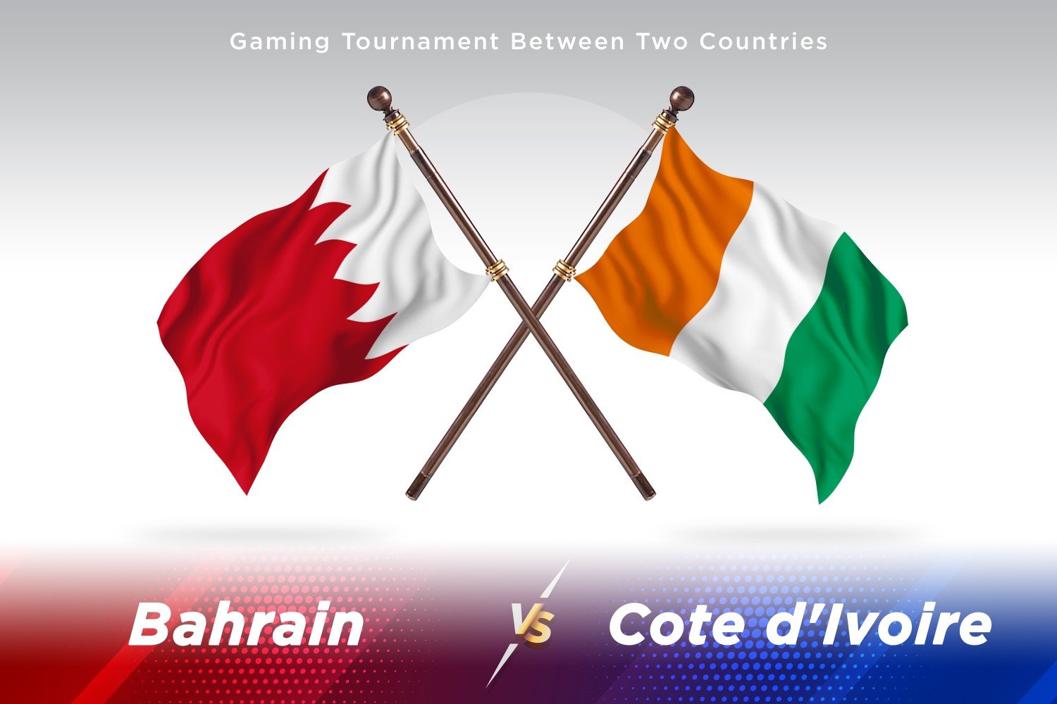 Bahrain versus cote d'ivoire Two Flags