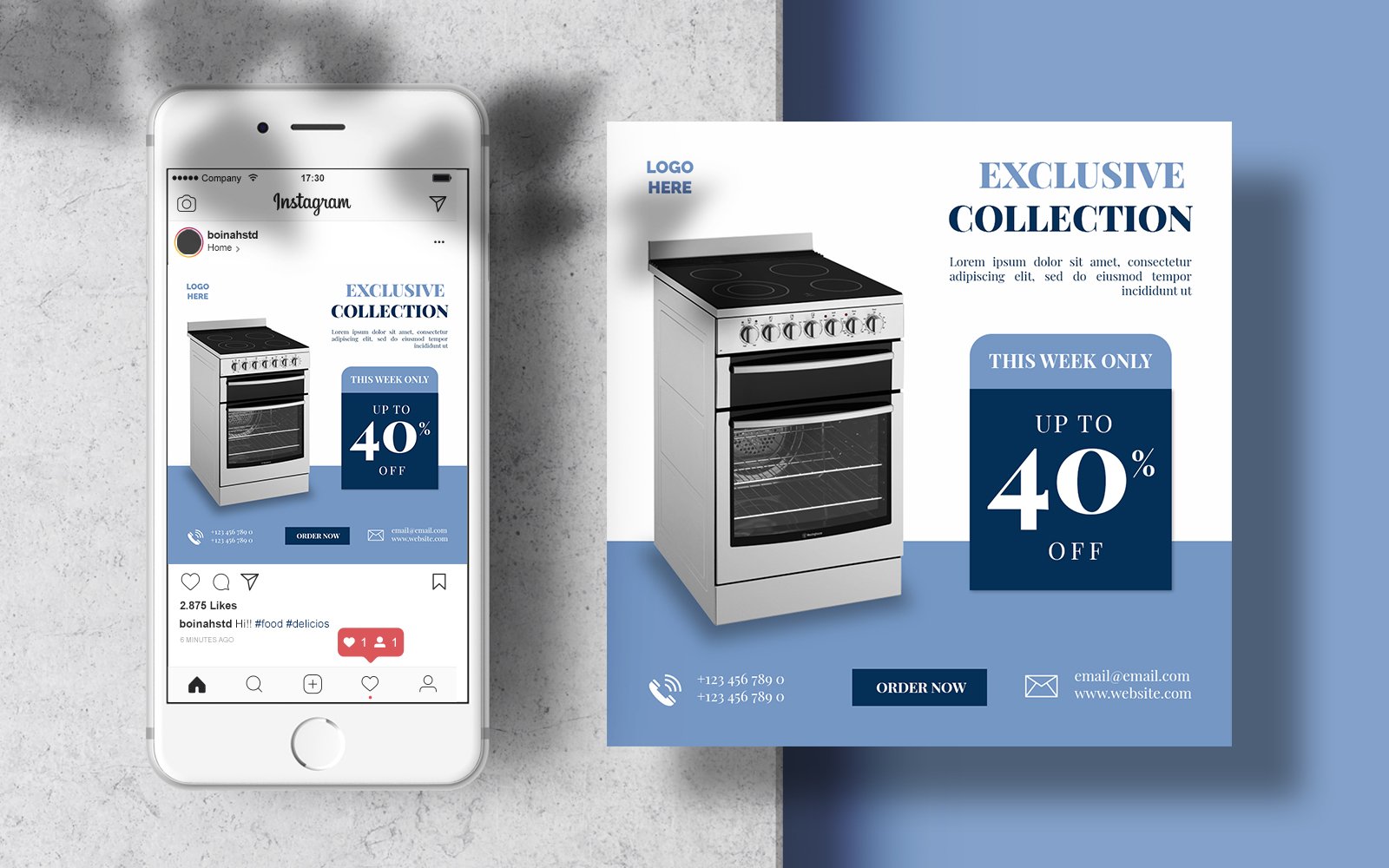 Kitchenware Instagram Post Template Banner