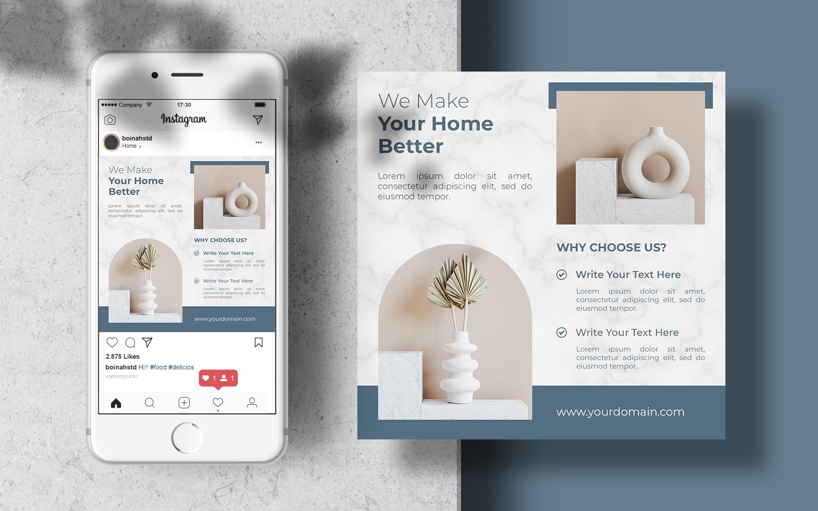 Interior Design Instagram Post Template Banner