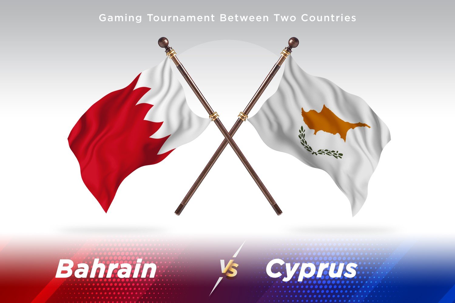 Bahrain versus cyprus Two Flags