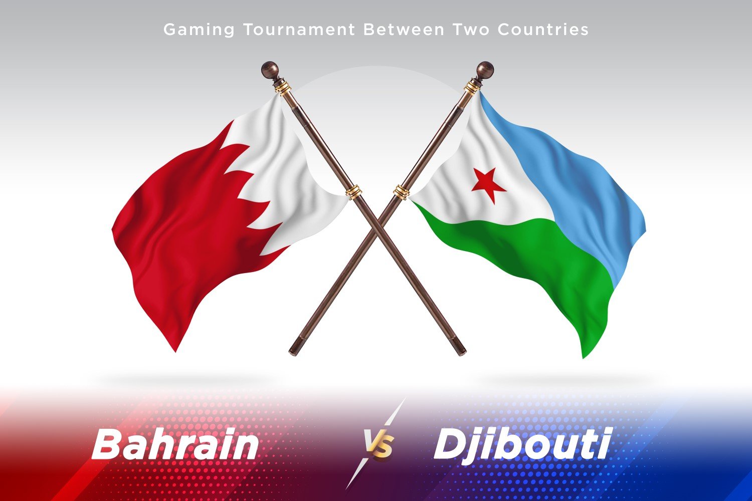 Bahrain versus Djibouti Two Flags