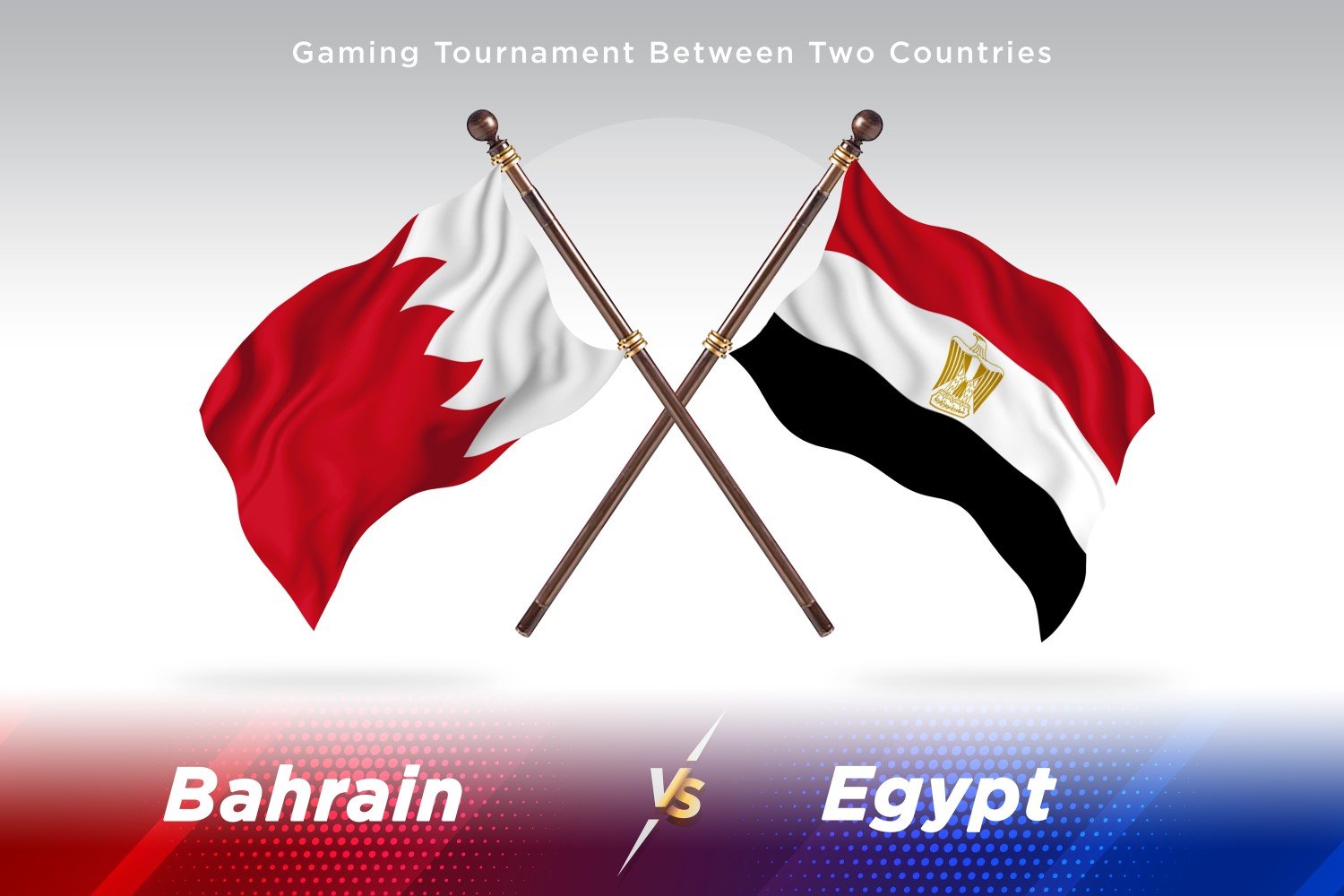 Bahrain versus Egypt Two Flags