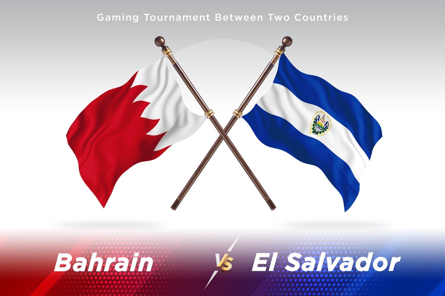 Bahrain versus el Salvador Two Flags