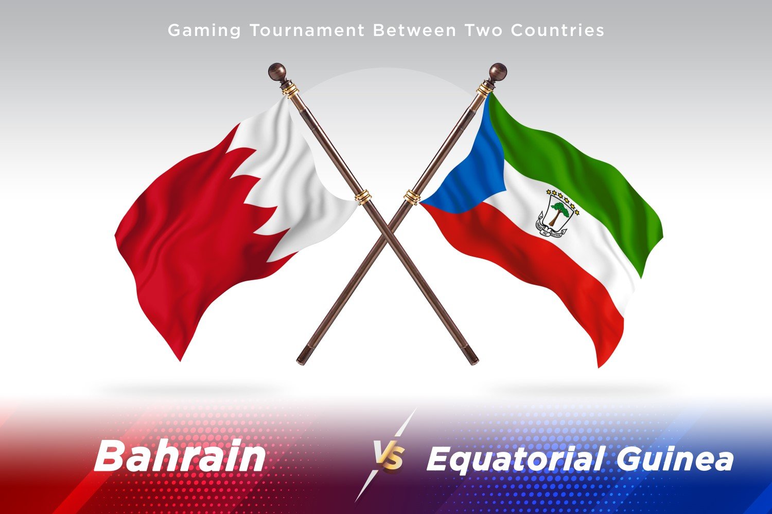 Bahrain versus equatorial guinea Two Flags