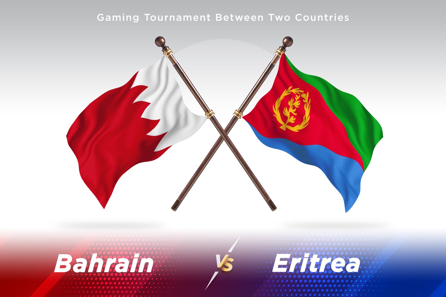 Bahrain versus Eritrea Two Flags