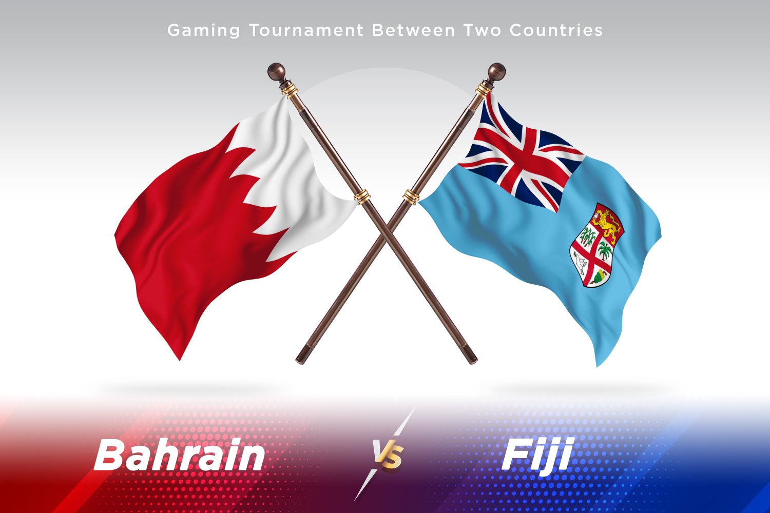 Bahrain versus Fiji Two Flags