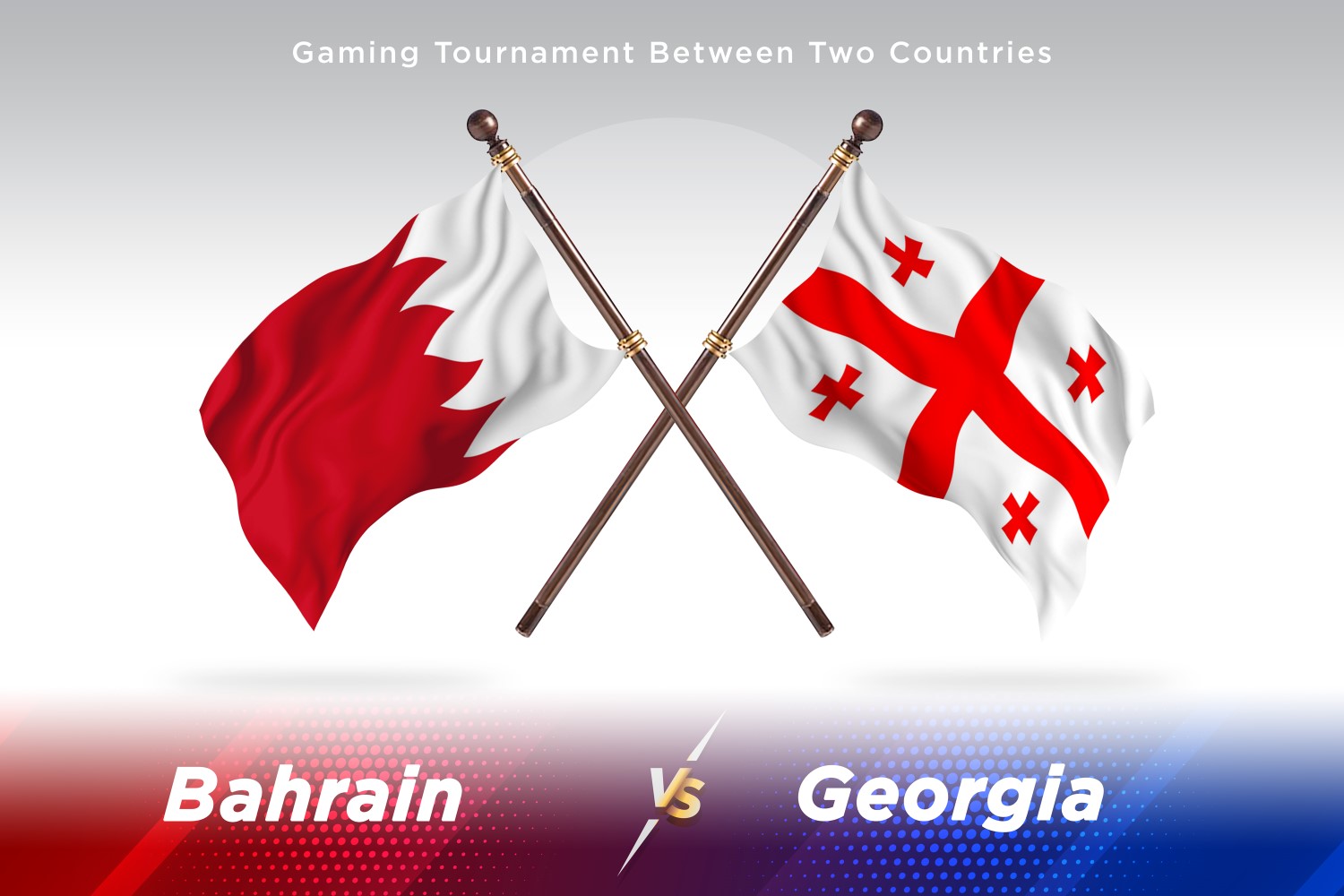 Bahrain versus Georgia Two Flags