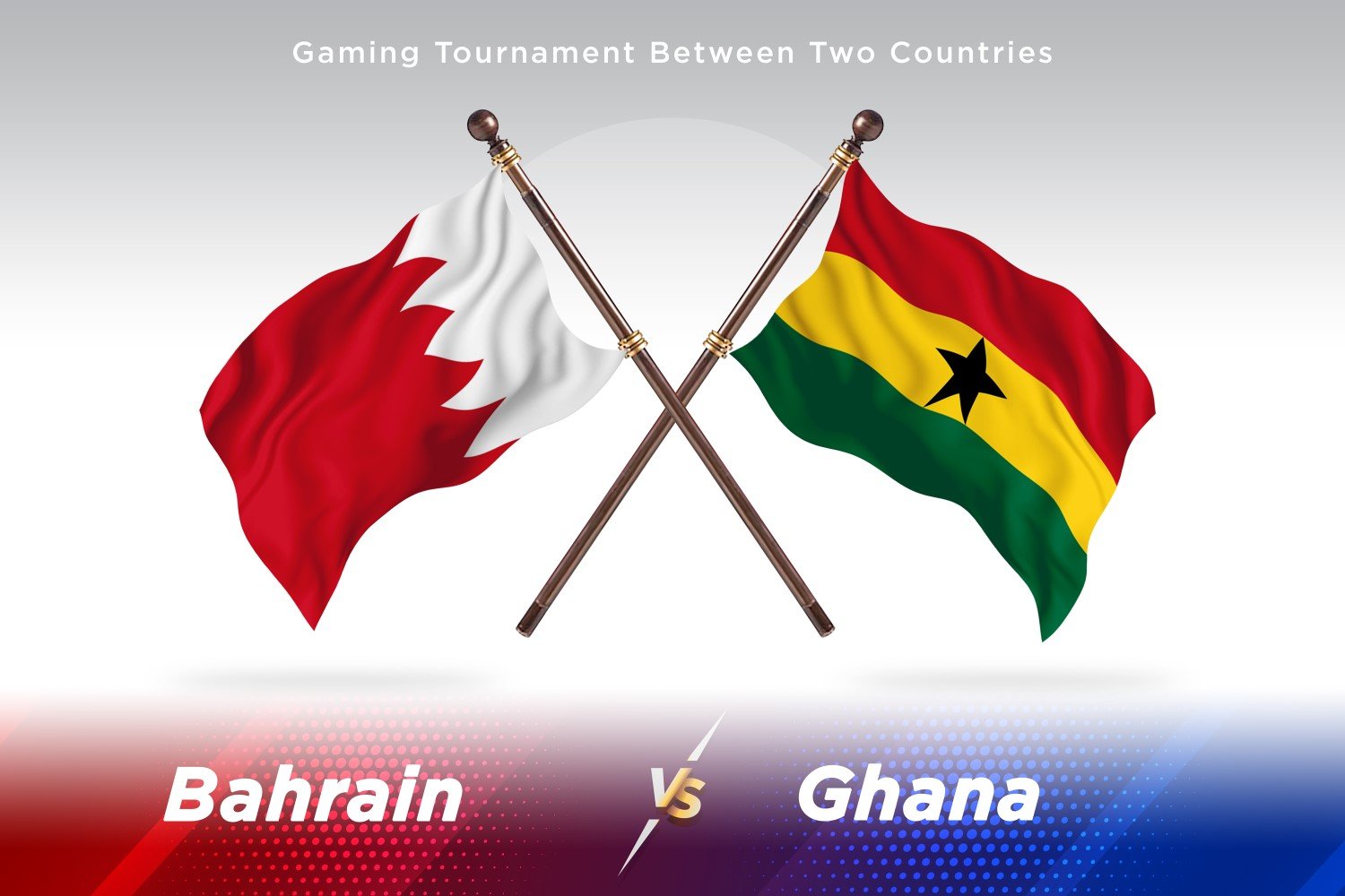 Bahrain versus Ghana Two Flags