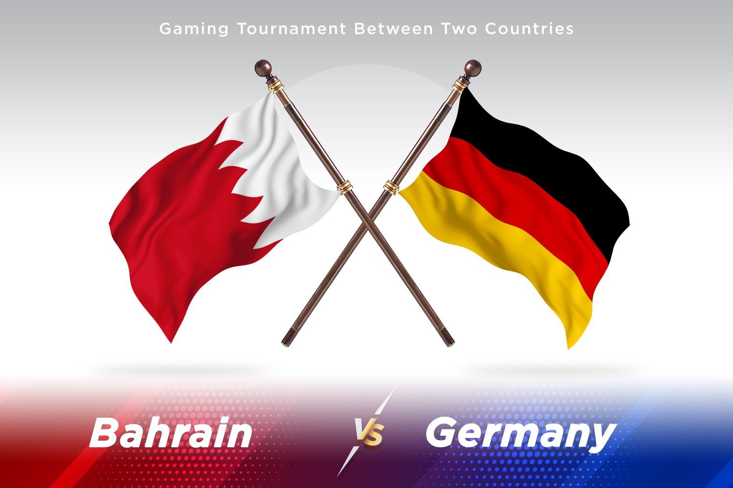 Bahrain versus Germany Two Flags