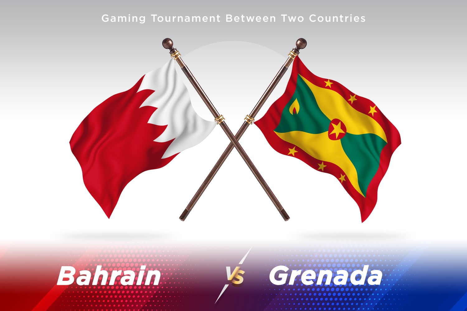 Bahrain versus Grenada Two Flags