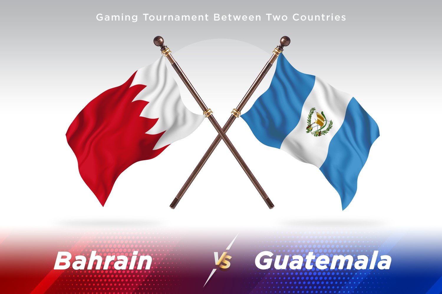 Bahrain versus Guatemala Two Flags