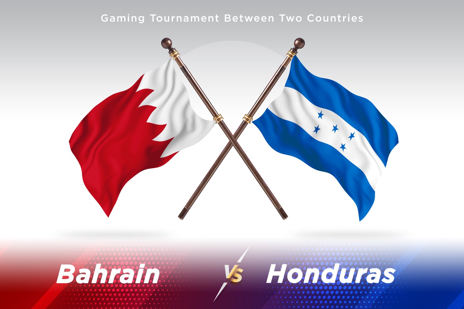 Bahrain versus Honduras Two Flags