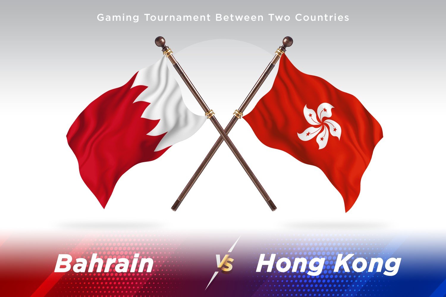 Bahrain versus Hong Kong Two Flags