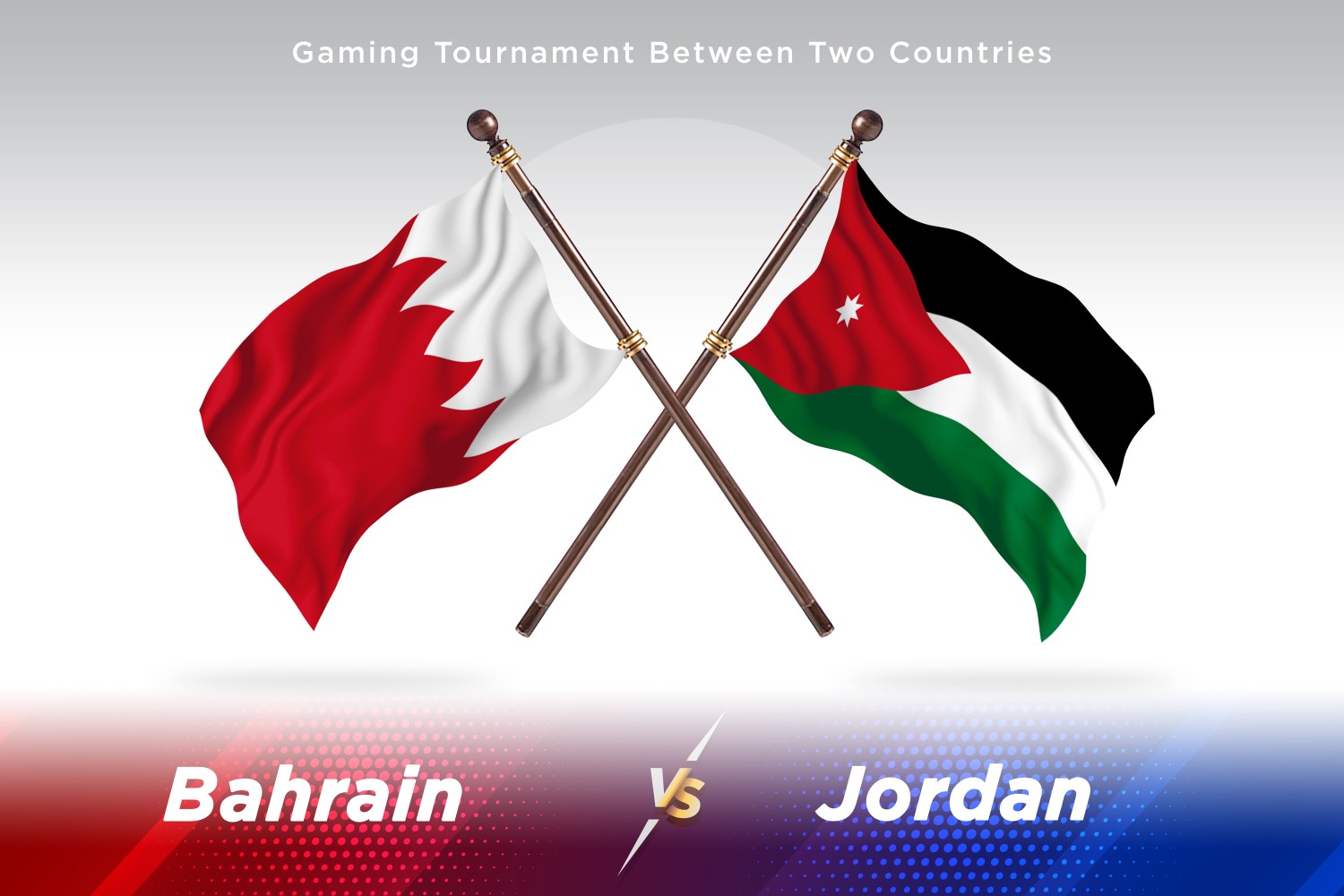 Bahrain versus Jordan Two Flags