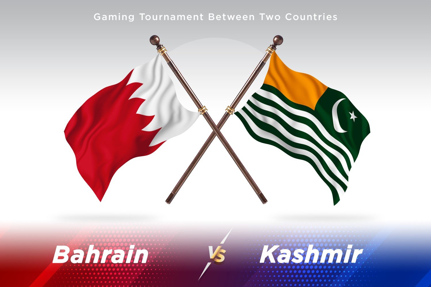 Bahrain versus Kashmir Two Flags