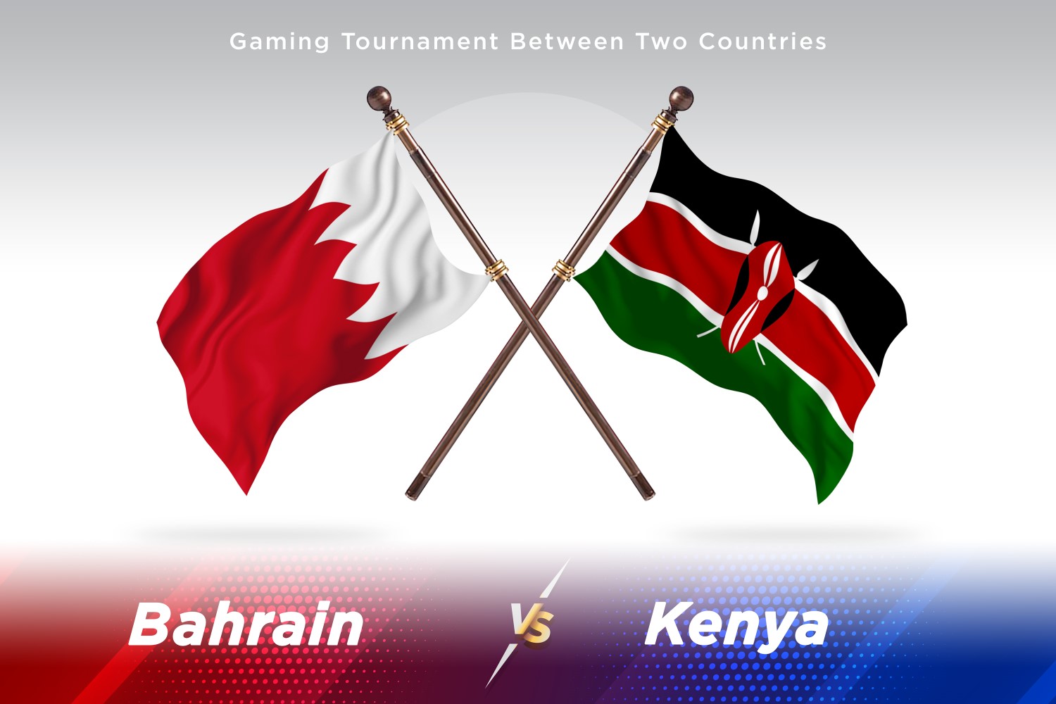 Bahrain versus Kenya Two Flags