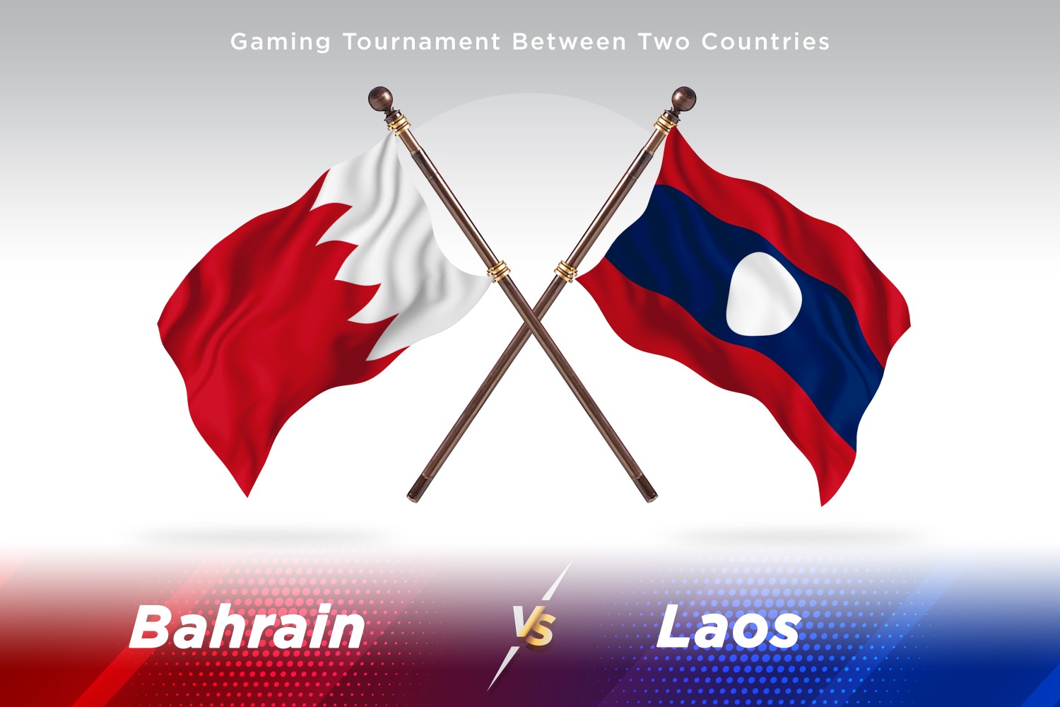 Bahrain versus Laos Two Flags