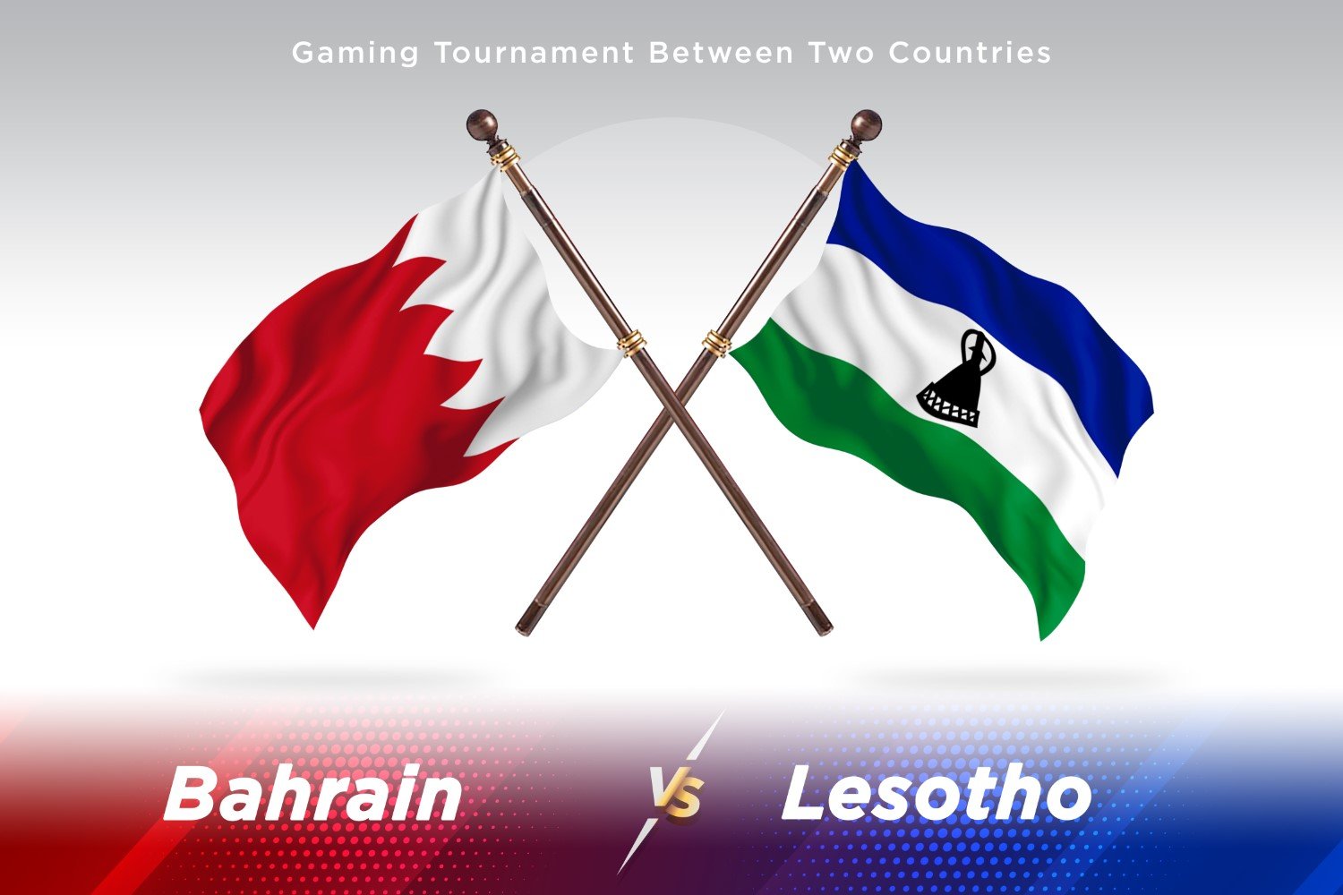 Bahrain versus Lesotho Two Flags