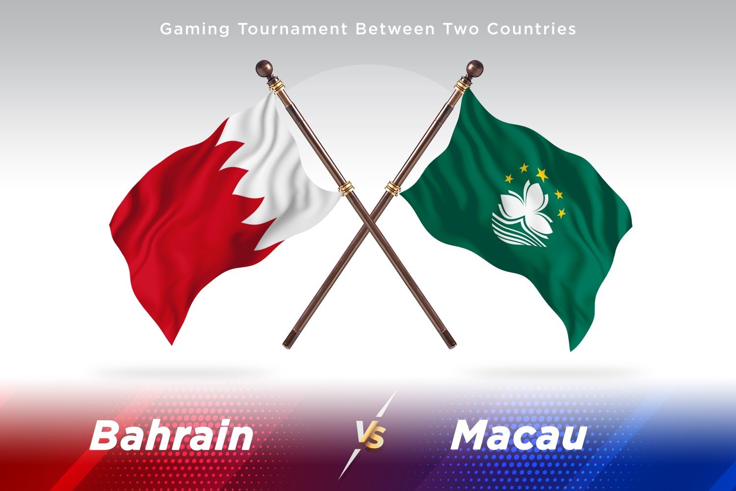 Bahrain versus Macau Two Flags