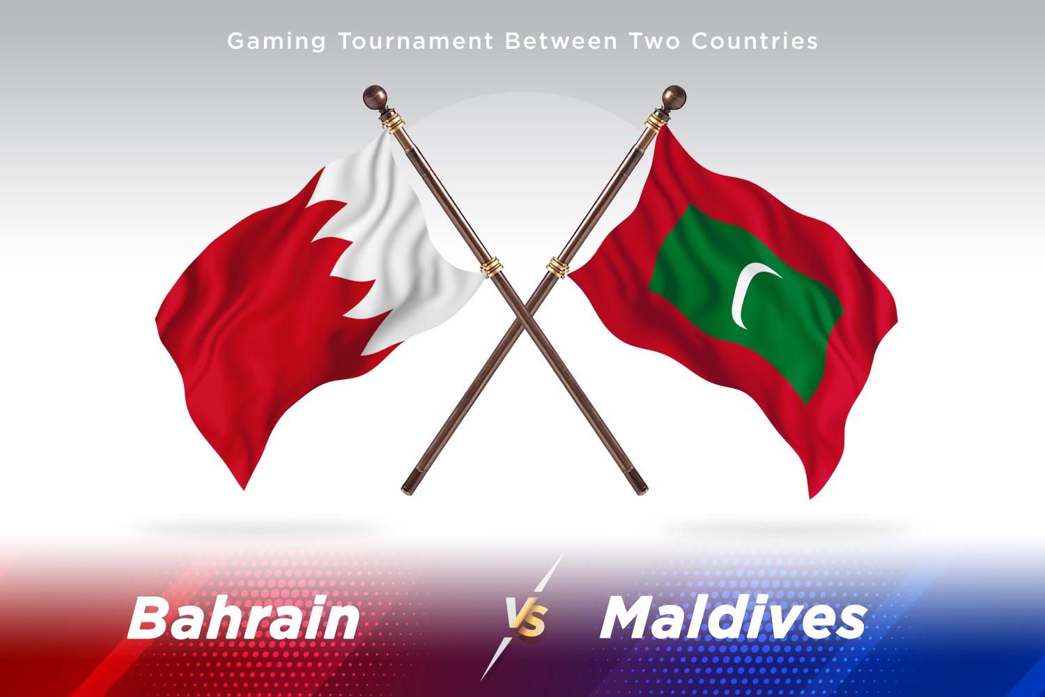 Bahrain versus Maldives Two Flags