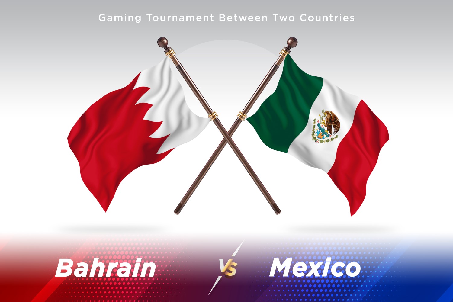 Bahrain versus Mexico Two Flags