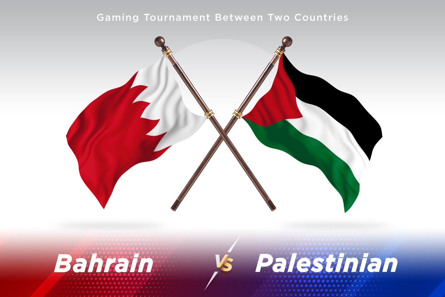 Bahrain versus Palestinian Two Flags