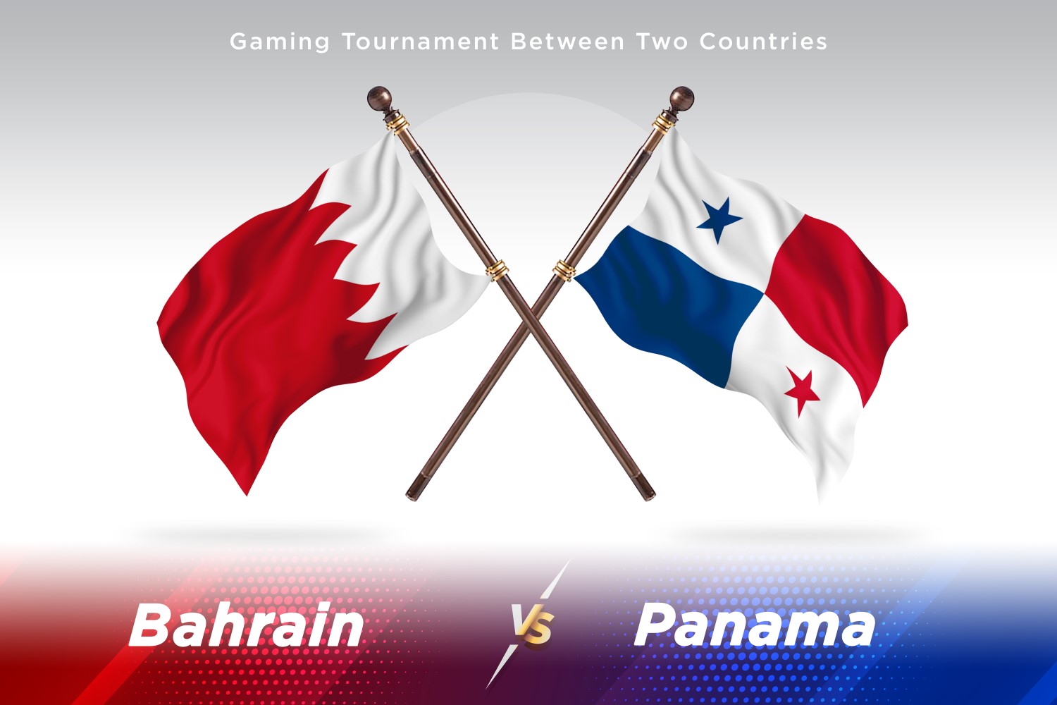 Bahrain versus panama Two Flags