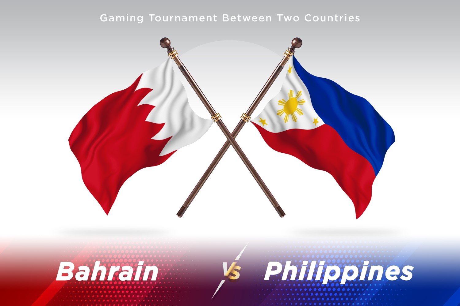 Bahrain versus Philippines Two Flags