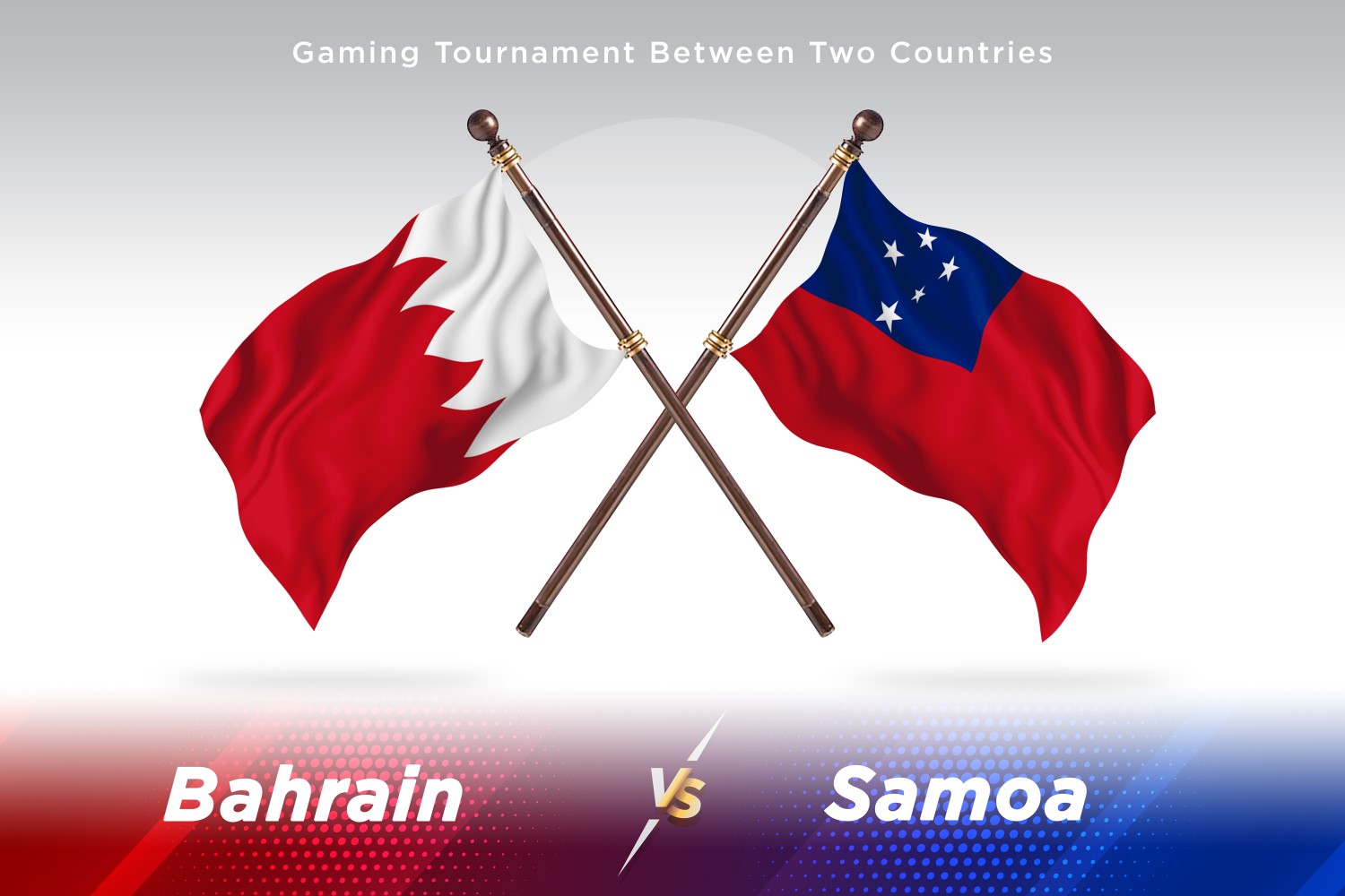 Bahrain versus Samoa Two Flags