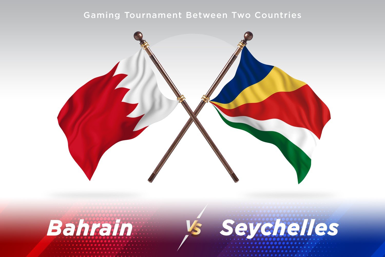 Bahrain versus Seychelles Two Flags