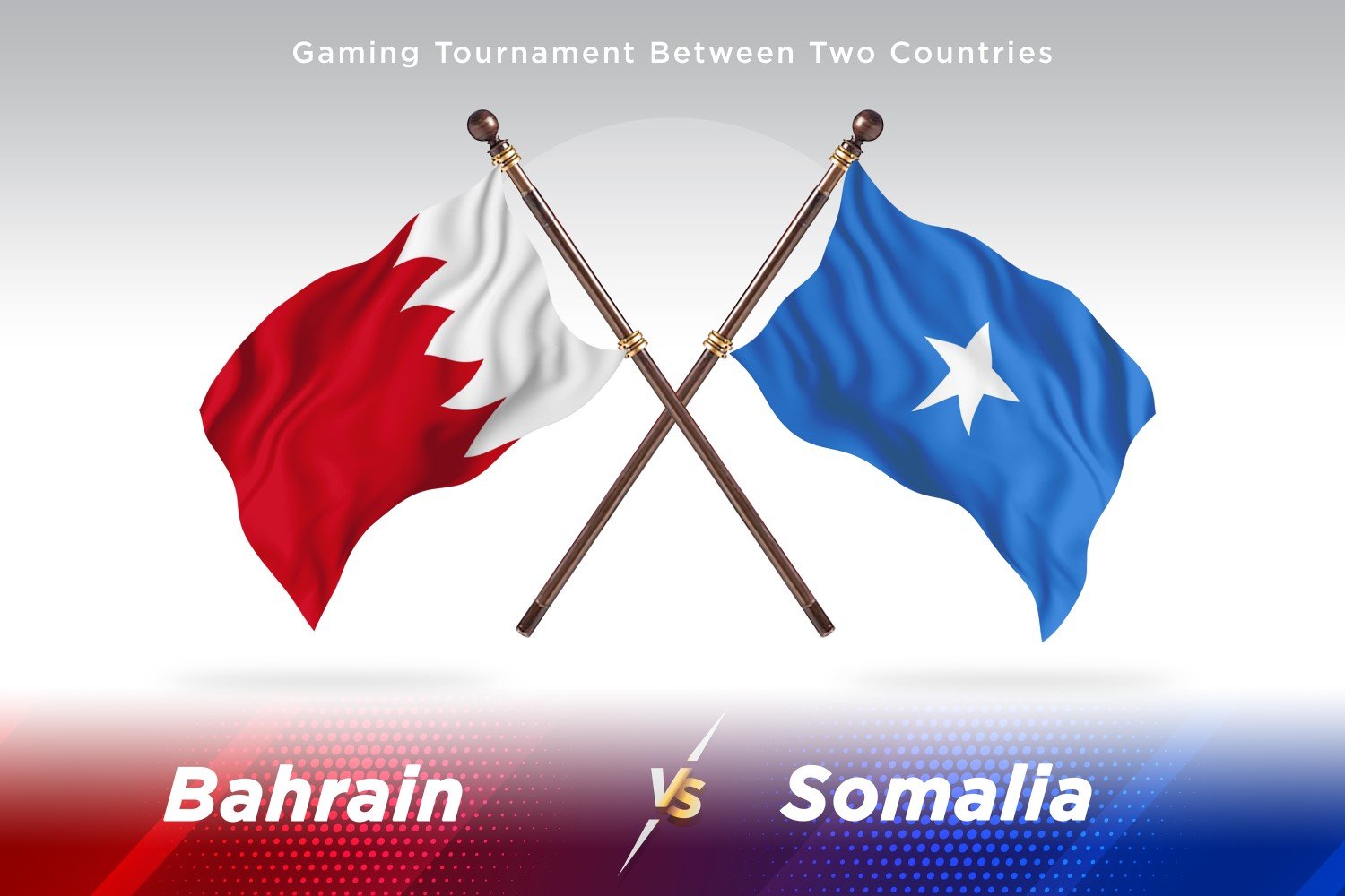 Bahrain versus Somalia Two Flags