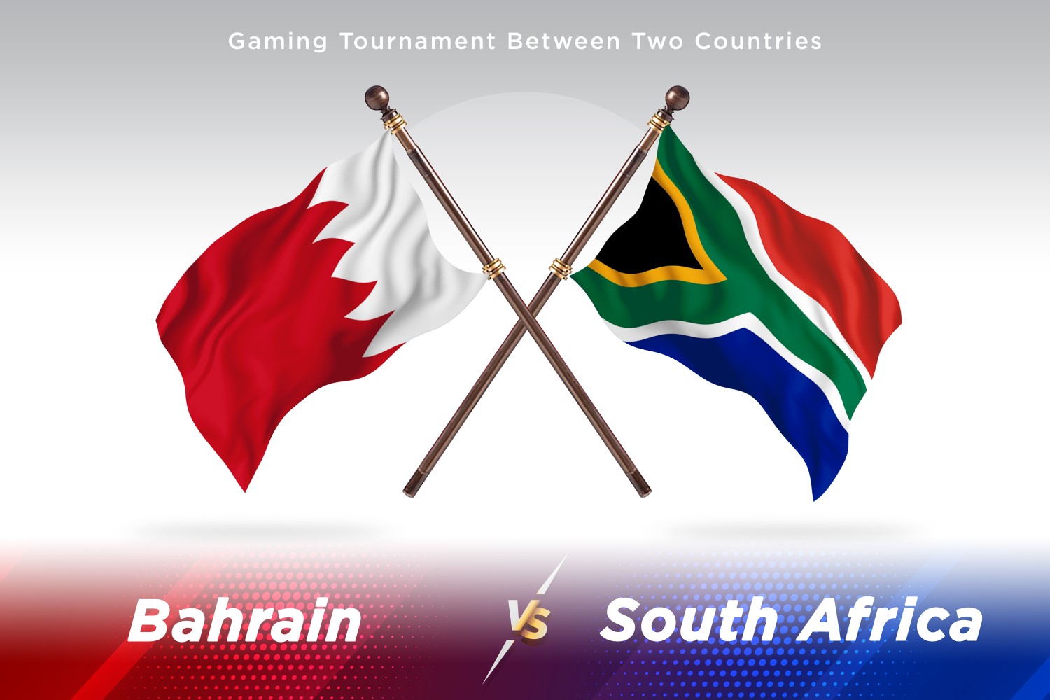 Bahrain versus south Africa Two Flags