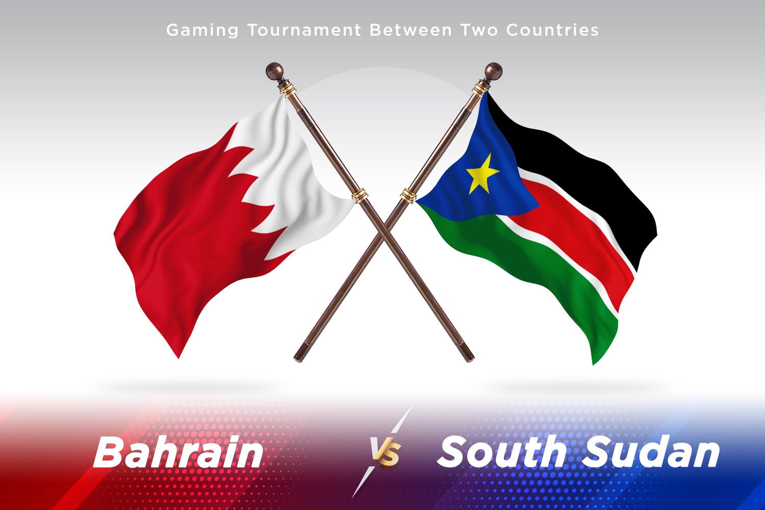 Bahrain versus south Sudan Two Flags